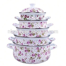 full flower enamel cookware straitpot/soup pot